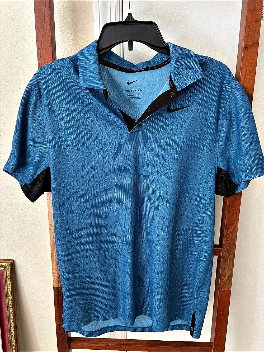 Nike Tiger Woods Collection Dri-FIT ADV Men's Blue Golf Polo Like New